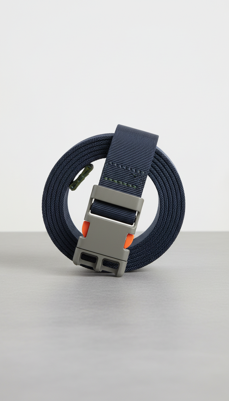 Navy Nylon Teather Belt
