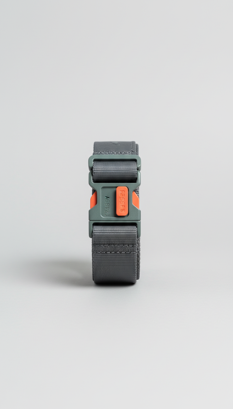 Gray Nylon Teather Belt